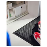 VATTENVERK Door mat, indoor, dark grey, 60x90 cm