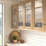 VEDHAMN Glass door, oak, 40x40 cm