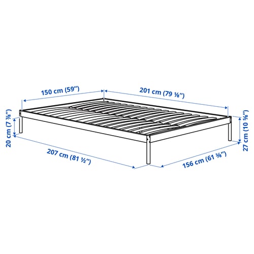 Illustration with measurements for the product: VEVELSTAD.
