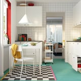 VIHALS / VIHALS Table and 2 chairs, white/white, 84/120x74 cm