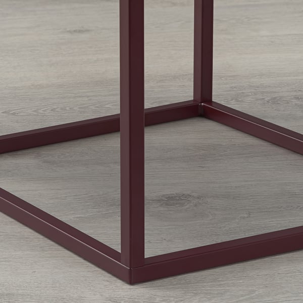 VIKHAMMER Bedside table, walnut veneer, 40x39 cm
