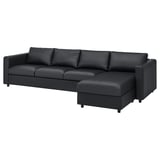 VIMLE 4-seat sofa, with chaise longue/Grann/Bomstad black