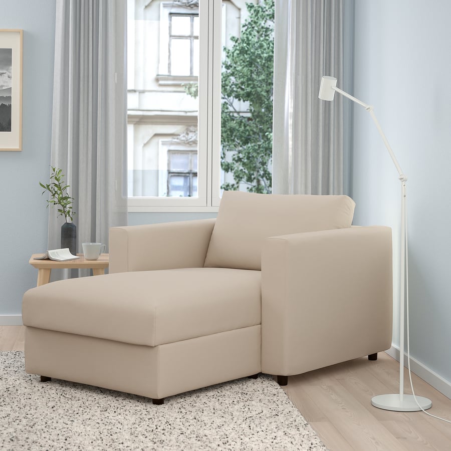 VIMLE chaise longue, Hallarp beige IKEA