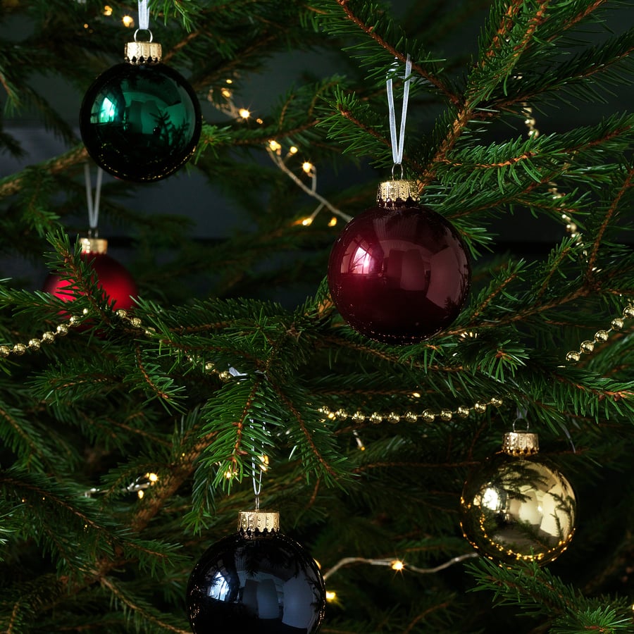 VINTER 2020 Decoration, bauble glass mixed colours IKEA