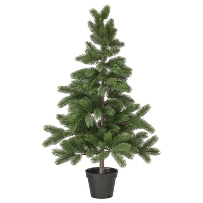 VINTERFINT Artificial potted plant, in/outdoor/Christmas tree green, 95 cm
