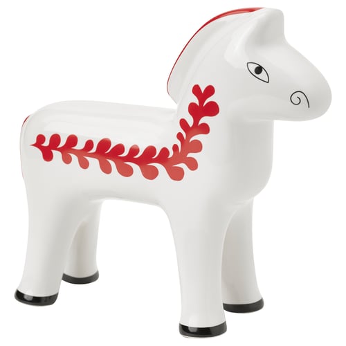 VINTERFINT Decoration, horse white/red IKEA