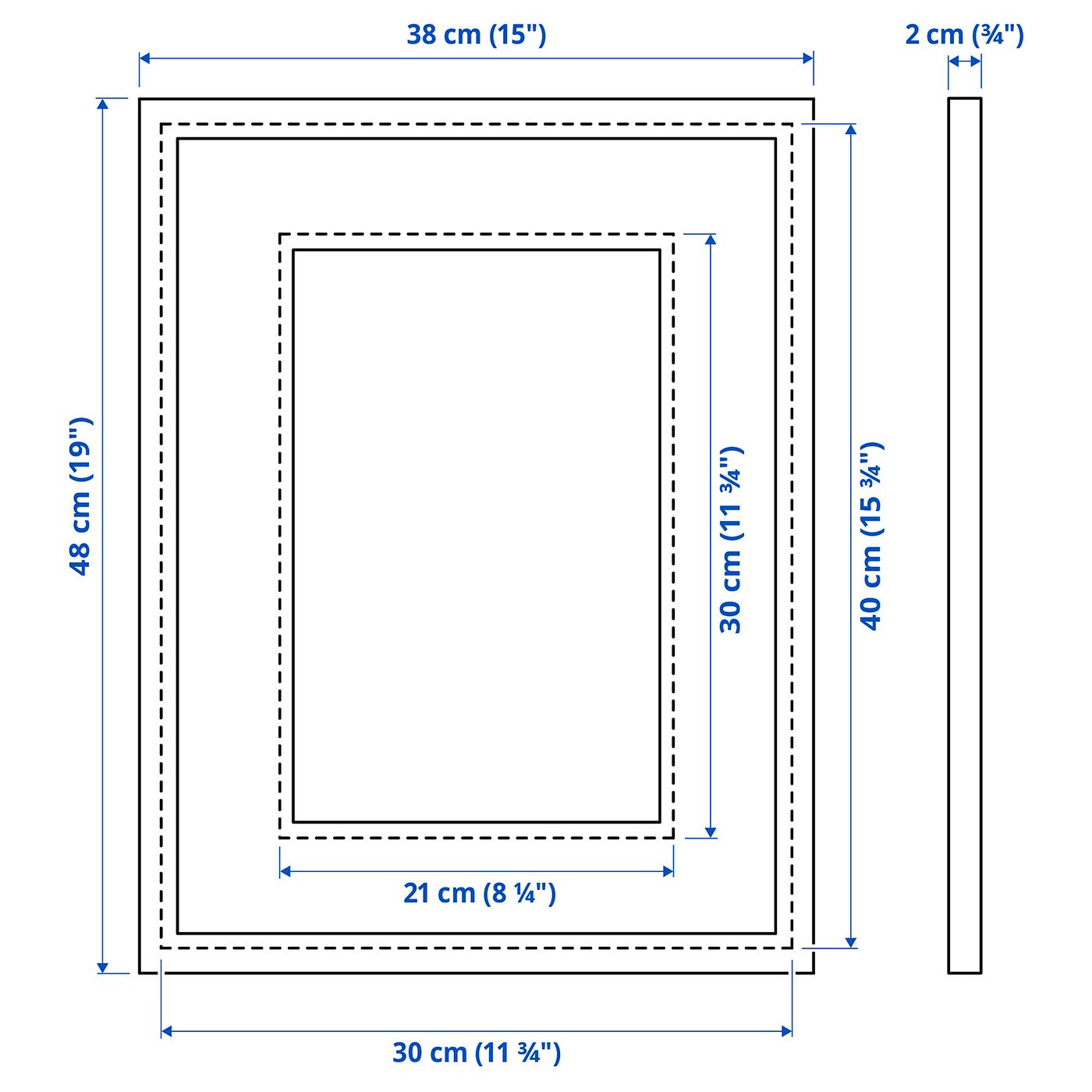 VIRSERUM frame, gold-colour, 30x40 cm - IKEA