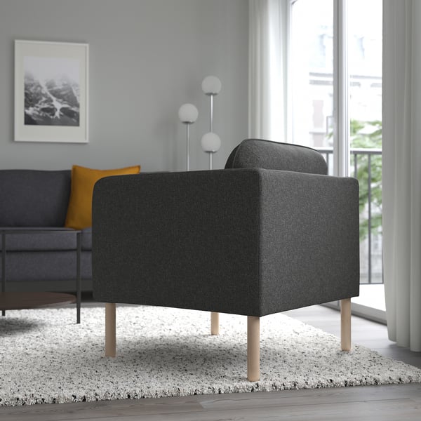 VISKABACKA Armchair, Gunnared dark grey