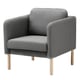 Option: VISKABACKA Armchair, Skartofta black/light grey