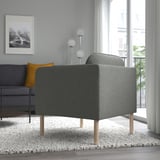 VISKABACKA Armchair, Skartofta black/light grey