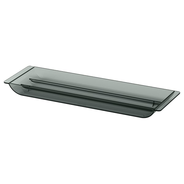 VISSLAÅN Drawer organiser, grey, 35x11x3 cm