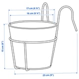 VITLÖK Plant pot with holder, in/outdoor/turquoise, 15 cm