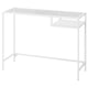 VITTSJÖ Laptop table, white/glass, 100x36 cm