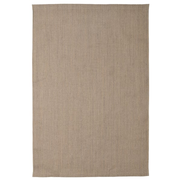 VODSKOV Rug, flatwoven, natural/light grey, 133x195 cm