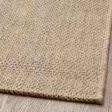 VODSKOV Rug, flatwoven, natural/light grey, 133x195 cm