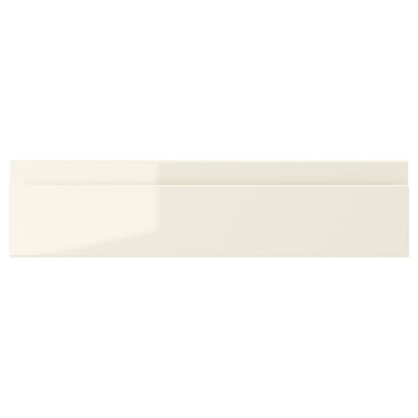 VOXTORP Drawer front, high-gloss light beige, 40x10 cm
