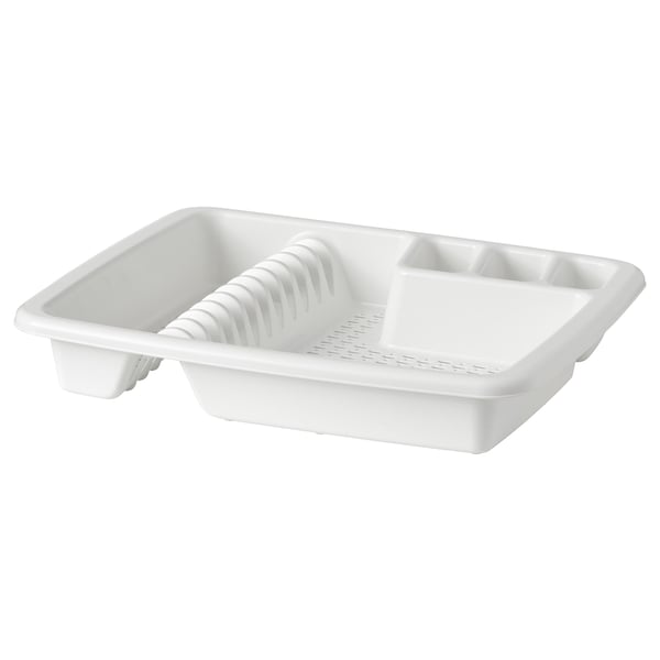 VRAKFISK Dish drainer, white