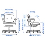 ALEFJÄLL อาเลฟแยลล์ เก้าอี้สำนักงาน, กลูเซ ดำ