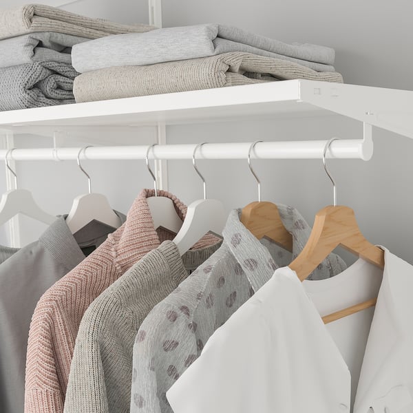 BOAXEL บูเอ็กเซล ชุดตู้เสื้อผ้า, ขาว, 245x40x201 ซม.