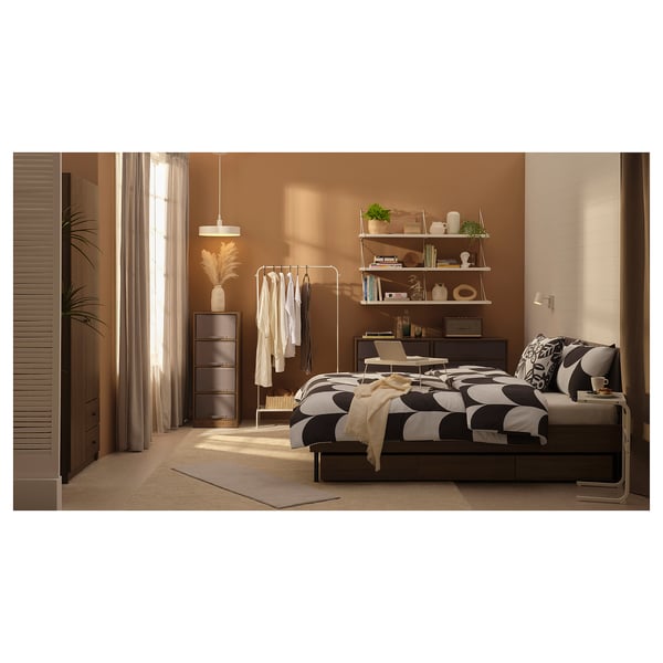 BRUKSVARA บรุคส์วอร่า โครงเตียง, น้ำตาล, 150x200 ซม.