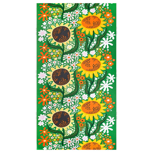 CAFEBITRÄDE คาเฟียบีแทรเดอ ผ้าชิ้น, เขียว/หลากสี ลายดอกไม้, 150x300 ซม.