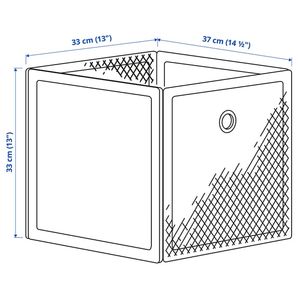 DRÖNJÖNS เดรินเยินส์ กล่องเก็บของ, ขาว, 33x37x33 ซม.