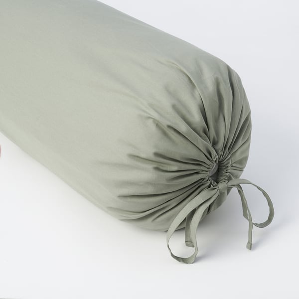 DVALA ดวอล่า ปลอกหมอนข้าง, เทา-เขียว, 38x110 ซม.