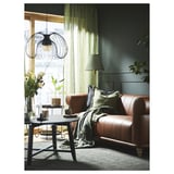 DYTÅG ดีทอค ผ้าม่านคู่, เทา-เขียว/พร้อมเทปผ้าม่าน, 145x250 ซม.