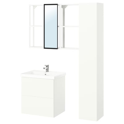 ENHET เอียนเฮต ชุดเฟอร์นิเจอร์ห้องน้ำ, ขาว, 64x43x65 ซม.