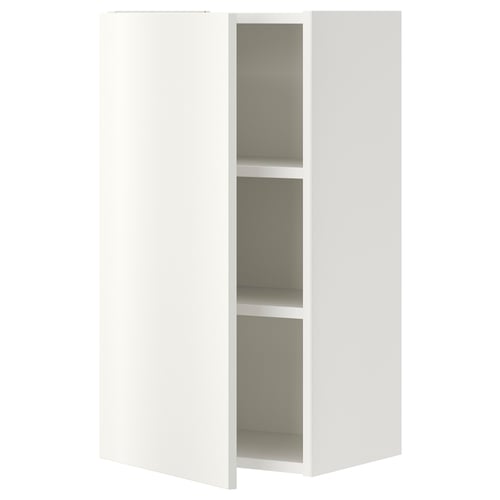 ENHET เอียนเฮต ตู้แขวนผนังบานปิดพร้อม 2 ชั้นวาง, ขาว, 40x32x75 ซม.