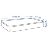 HARVMATTA ฮาร์ฟมัทตา กล่องแบ่งช่อง, เทาเข้ม-เบจ, 24x18x6 ซม.