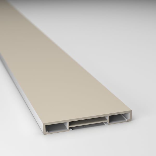 HAVSTORP ฮาฟสตอร์ป แผ่นปิดฐานตู้, เบจ, 220x8 ซม.