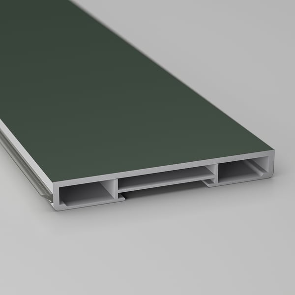 HAVSTORP ฮาฟสตอร์ป แผ่นปิดฐานตู้, เขียวเข้ม, 220x8 ซม.