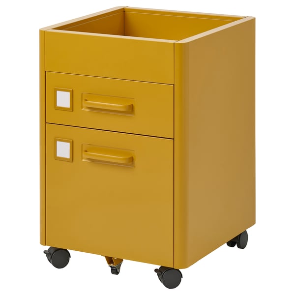 IDÅSEN อิดัวเซน ตู้ลิ้นชักมีล้อเลื่อน, น้ำตาลทอง, 42x61 ซม.