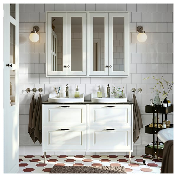 KLINGSTORP คลิงส์ทอร์ป มือจับ, ดำ/ชุบโครเมียม, 141 มม.