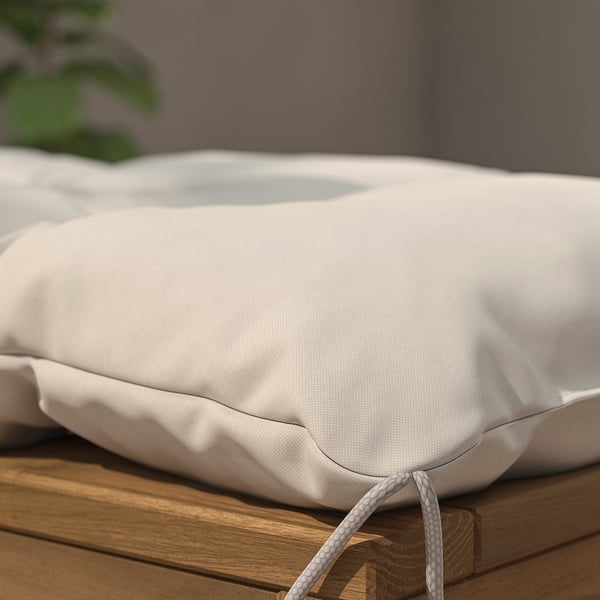 KUDDARNA คุดดาร์นา เบาะม้านั่ง กลางแจ้ง, เทาอ่อน-เบจ, 120x40 ซม.