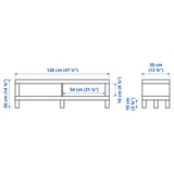 LACK ลัค ตู้วางทีวี, ขาว, 120x35x36 ซม.