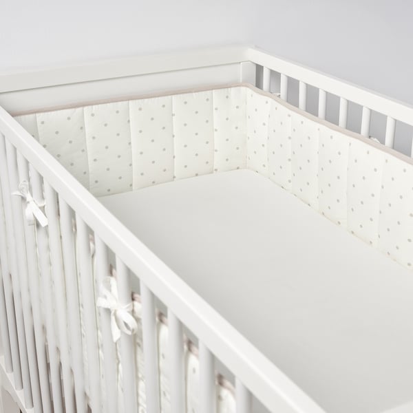 LENAST เลียนาสต์ เบาะกันกระแทก, ลายจุด/ขาว เทา, 60x120 ซม.