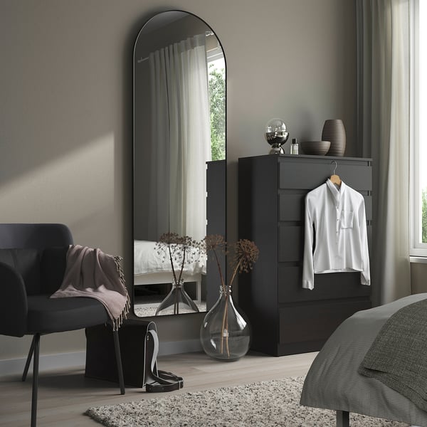 LINDBYN ลินด์บีน กระจกเงา, ดำ, 60x170 ซม.