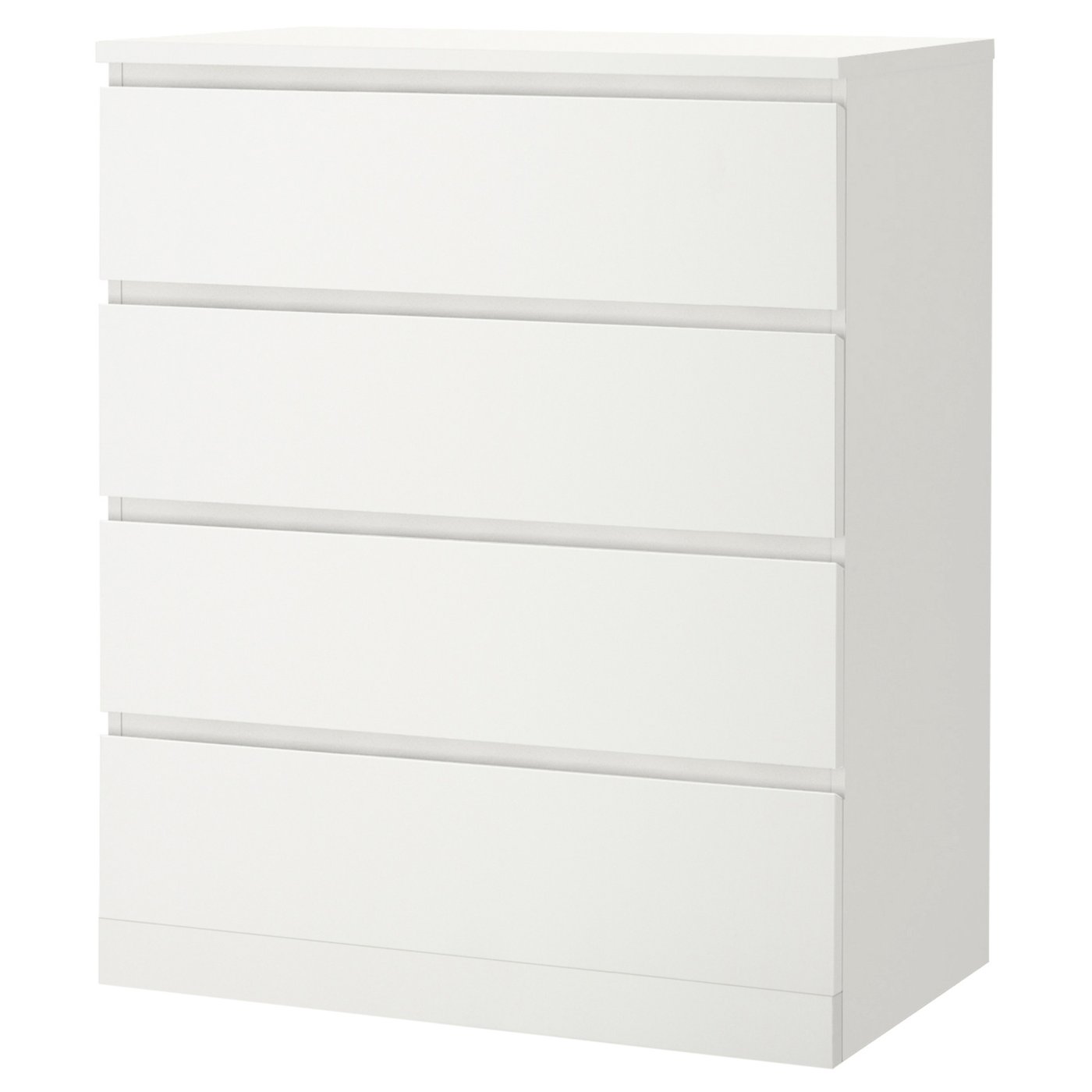 MALM มาล์ม ตู้ 4 ลิ้นชัก, ขาว, 80x100 ซม. IKEA