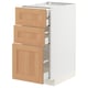 METOD เมท็อด / MAXIMERA มักซีเมอร่า ตู้พื้น3บาน/ลิ้นชักเล็ก2-กลาง1-สูง1