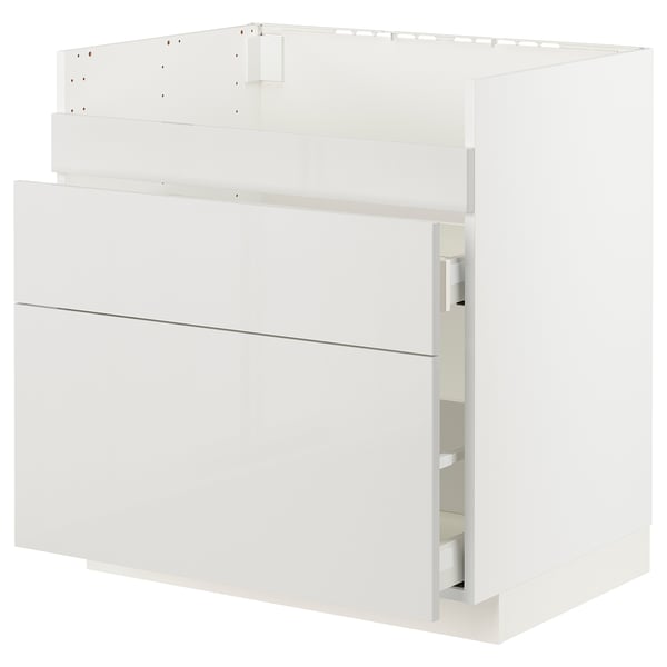 METOD เมท็อด / MAXIMERA มักซีเมอร่า ตู้ซิงก์HAVSEN/ฮาฟเซน/3บาน/2ลิ้นชัก