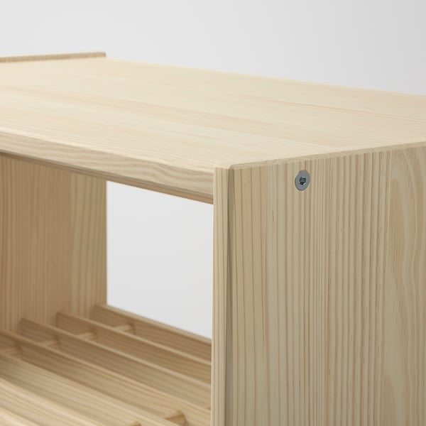 RAGGBERG แร็กเบิร์ก ชั้นวางรองเท้าพร้อมที่นั่ง, ไม้สน, 60x35x45 ซม.