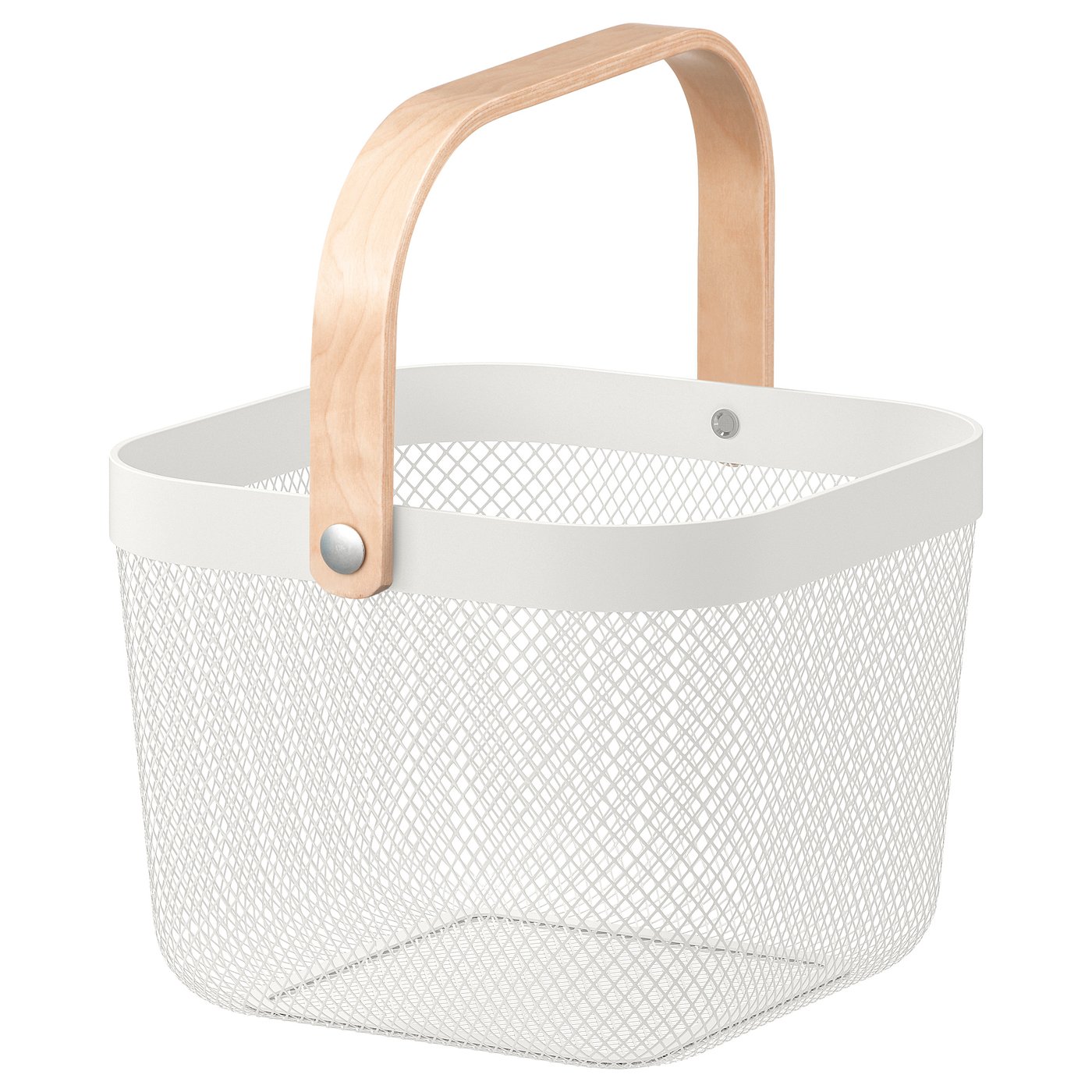 RISATORP รีซาทอร์ป ตะกร้าลวด, ขาว, 25x26x18 ซม. IKEA