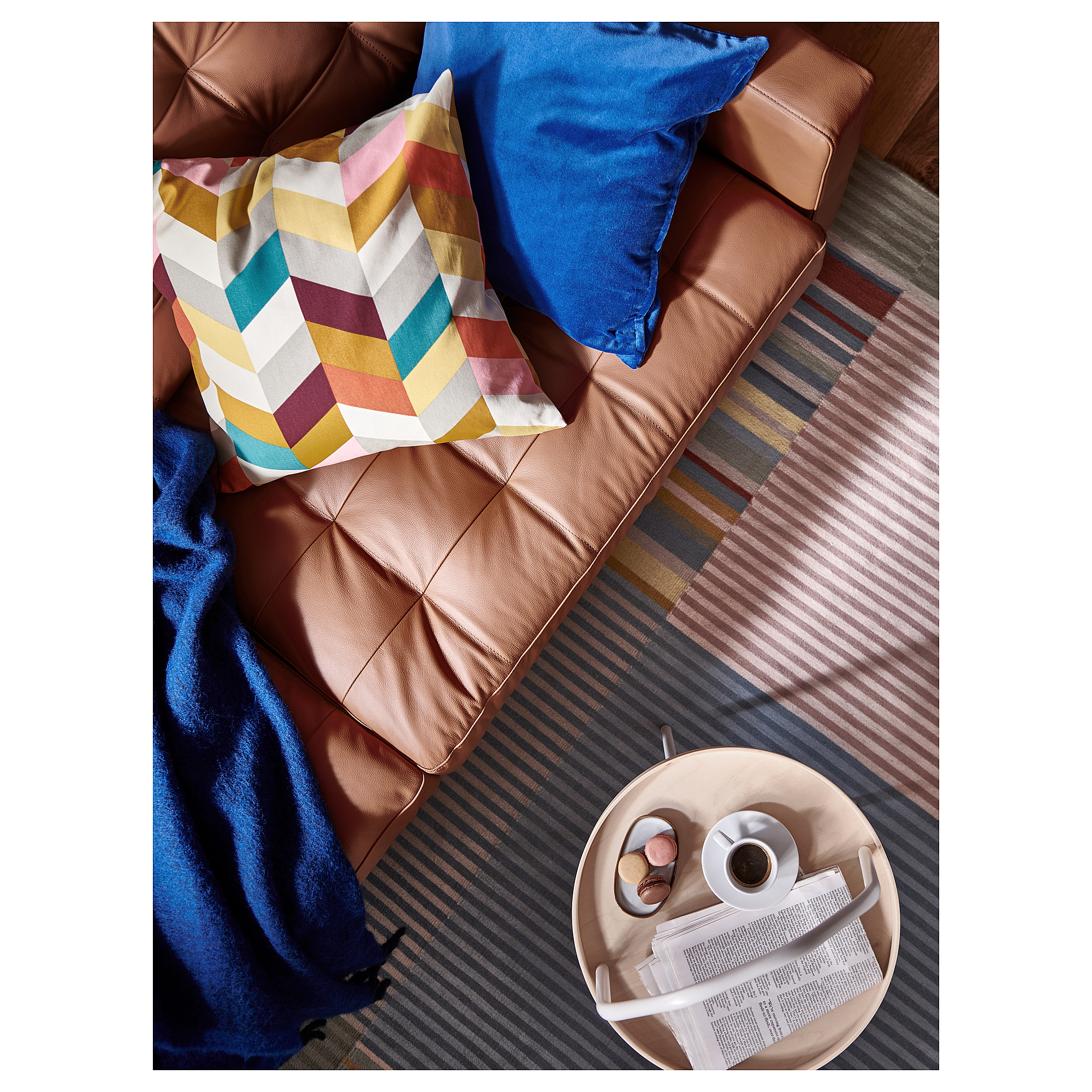 SANELA ซอเนล่า ปลอกหมอนอิง, น้ำเงิน, 50x50 ซม.