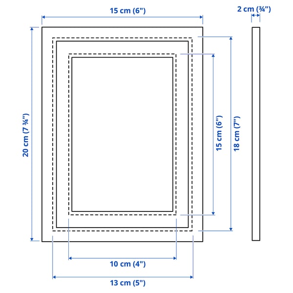 SILVERHÖJDEN ซิลเวอร์เฮยเดน กรอบรูป, สีทอง, 13x18 ซม.