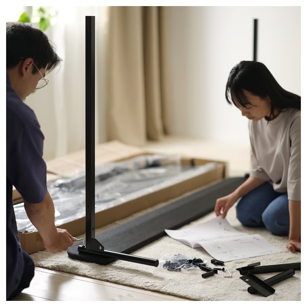 SLATTUM สลอททุม โครงเตียงบุนวม, วิสเล่ เทาเข้ม, 150x200 ซม.