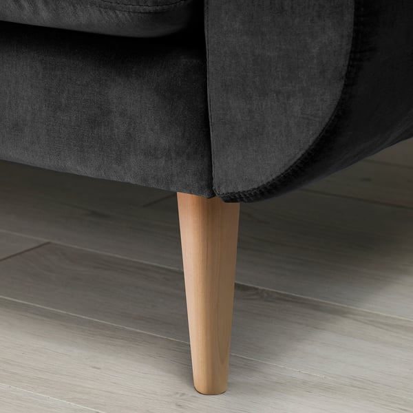 SMEDSTORP สเมียดสตอร์ป โซฟา2ที่นั่ง, ยูปาร์ป/เทาเข้ม ไม้เบิร์ช