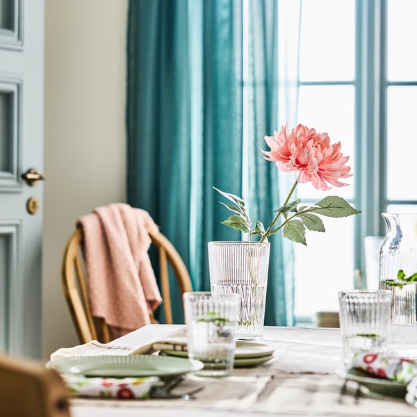 SMYCKA สมึคก้า ดอกไม้ประดิษฐ์, ใน/นอกอาคาร Dahlia/ชมพูอ่อน, 67 ซม.