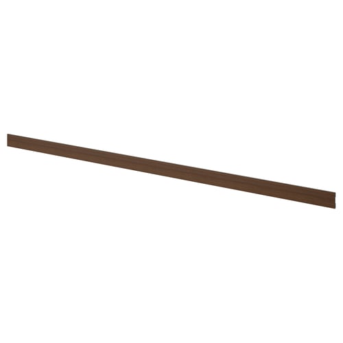 STENSTA สเตียนสต้า แผ่นปิดฐานตู้, น้ำตาลเข้ม ลายแอช, 220x8 ซม.